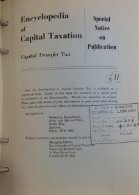 Image of Encyclopedia of Capital Taxation