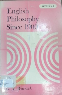 Image of English philosophy since 1900