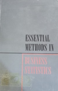 Image of Essentials  methods IN BUSINESS STATISTICS