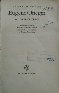 Image of Eugene Onegin: A Novel in Verse