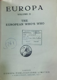 Image of EURO PA THE EUROPEAN WHOS WHO