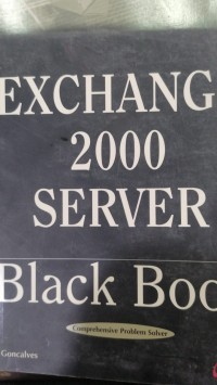 Image of EXCHANGE 2000 SERVER Black B00k