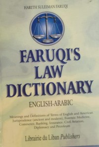 Image of FARUQIS LAW DICTIONARY ENGLHSH - ARABIC