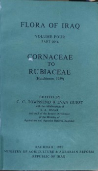 Image of FLORA OF IRAQ, Volume Four, Part One: Cornaceae to Rubiaceae