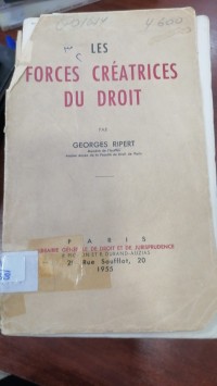 Image of FORCES CREATRICES DU  DROIT