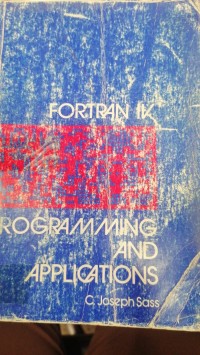 Image of FORTRAN PROGRAMMING AND APPLICATIONS