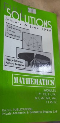 Image of FULL SOLUTIONS PURE MATHEMATICS, MECHANICS, STATISTICS