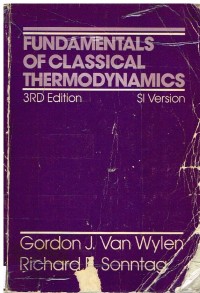 Image of FUNDAMENTALS OF CLASSICAL THERMODYNAMICS SI VERSION