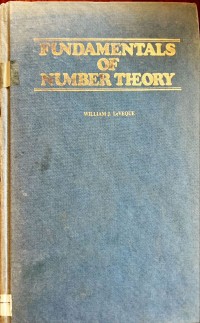Image of Fundamentals of Number Theory