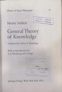 Image of General theory of knowledge