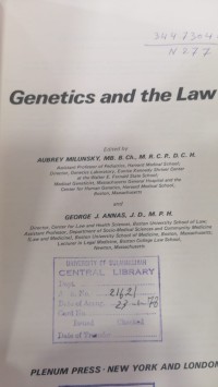 Image of Genetics and the law