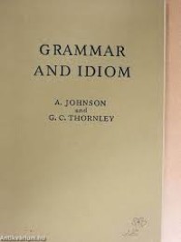 Image of Grammar and Idiom
