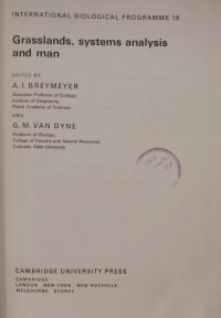Image of Grasslands, systems analysis and man