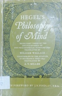 Image of HEGELS Tbilosopby of mind