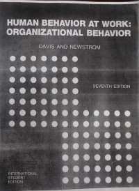Image of HUMAN BEHAVIOR AT WORK:ORGANIZATIONAL BEHAVIOR