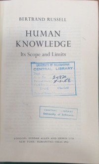 Image of HUMAN KNOWLEDGE