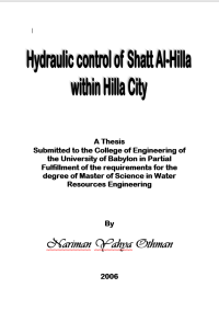 Image of hydroulic control of shatt al-ltila