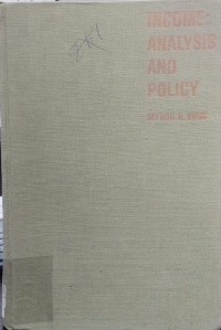 Image of Income Analysis and Policy