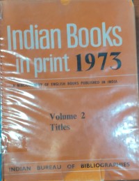 Image of INDIANBOOKS IN PRINT 1973