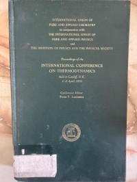 Image of INTERNATIONAL CONFERENCE ON THERMODYNAMICS