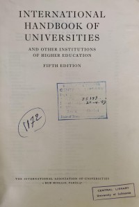 Image of INTERNATIONAL HAND BOOK OF UNIVERSITIES