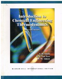 Image of INTRODUCTION TO CHEMICAL ENGINEERING THERMODYNAMICS