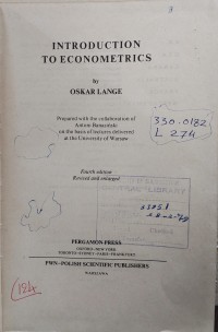 Image of Introduction to Econometrics
