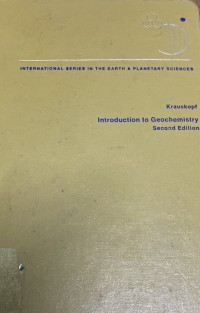 Image of INTRODUCTION TO GEOCHEMISTRY