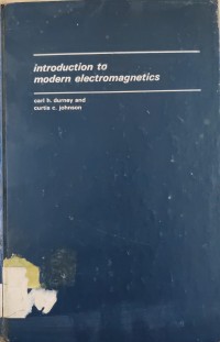 Image of INTRODUCTION TO MODERN ELEGTROMAGNETICS