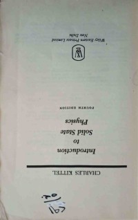 Image of Introduction to Solid State Physics
