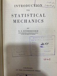 Image of Introduction to Statistical Mechanics