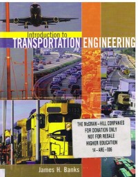 Image of Introduction to TRANSPORTATION ENGINEERING