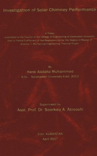 Image of INVESTIGAION OF SOLAR CHIMNEY PERFOMANCE