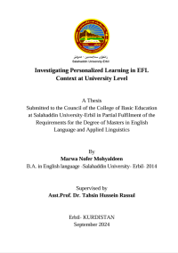 Image of Investigating Personalized Learning in EF