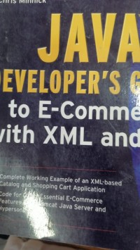 Image of JAVA DEVELOPER S GUIDE toE-Commerce with XML and JSP