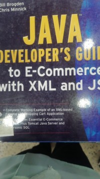 Image of JAVA DEVELOPERS GUIDE to E-Commerce with XML and JSP