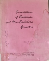 Image of JOUNDATIONS OF Eaclidean and Nan Eaclidean Eeametry