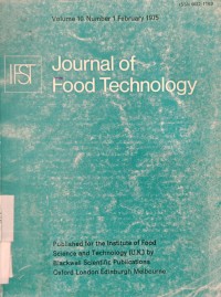 Image of Journal of Food Technology