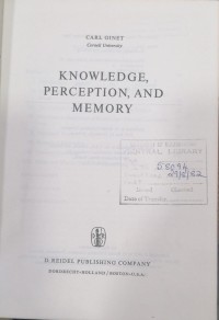 Image of KNOWLEDGE PERCEPTION AND MEMORY