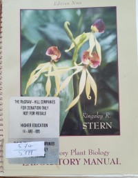 Image of LABORATORY MANUAL introductory plant biology