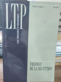 Image of Laval Theologique Et Philosophique