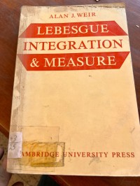 Image of LEBESGUE INTEGRATION & MEASURE