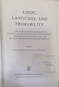 Image of LOGIC LANGUAGE AND PROBABILITY