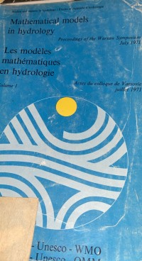 Image of MATHEMATICAL MODELS IN HYDROLOGY