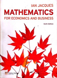 Image of MATHEMATICS FOR ECONOMICS AND BUSINESS