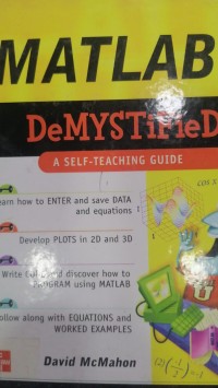 Image of MATLAB DeMYSTiFieD