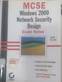 Image of MCSE Windows 2000 Network security Design