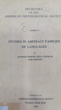 Image of MEMOIRS  OFTHE AMERICAN MATHEMATICAL SOCIETY