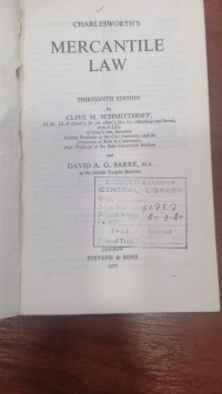 Image of MERCANTILE LAW