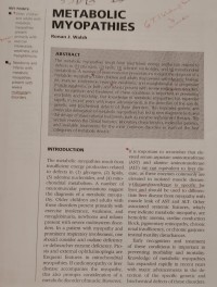 Image of METABOLIC MYOPATHIES